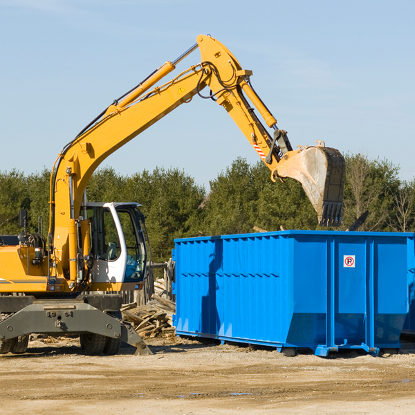 what size residential dumpster rentals are available in Reva